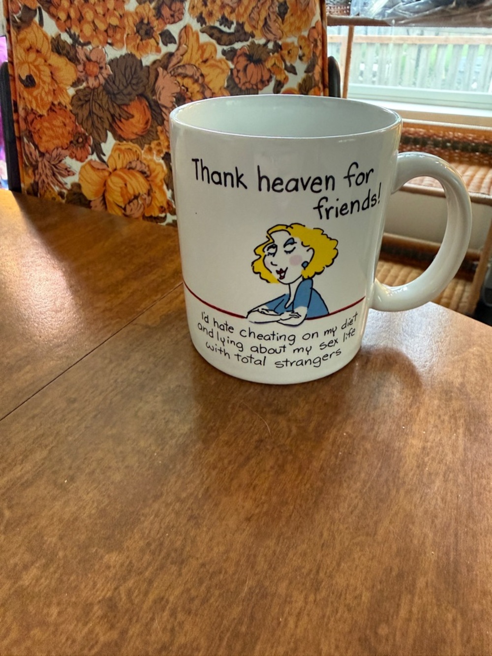 Vintage 1987 Hallmark-Thank Heaven for Friends! Ceramic Coffee Mug